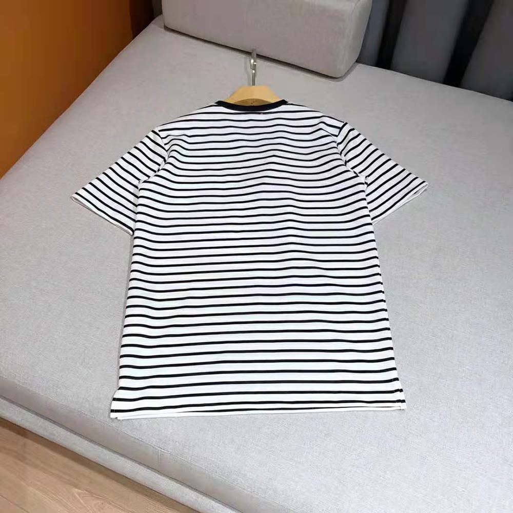 Side angle showing silhouette of Prada Women Cotton T-shirt with Overprinted Logo