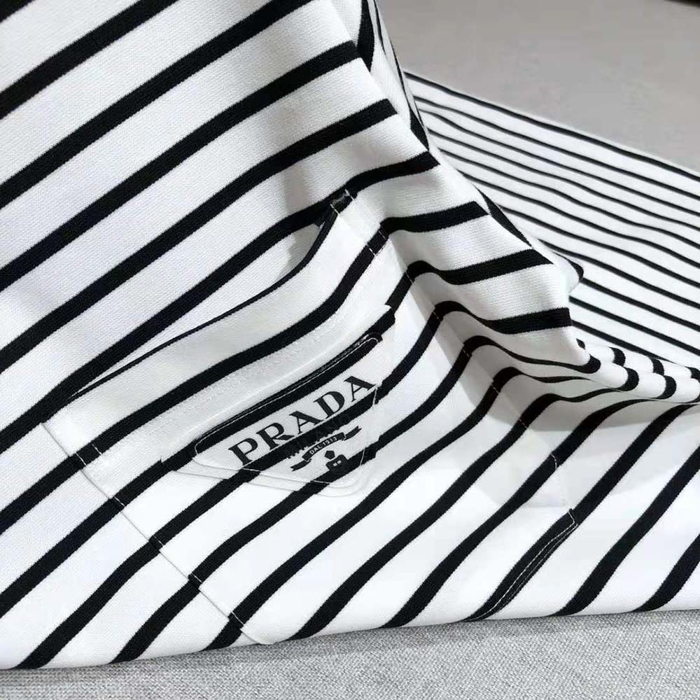 Prada Women Cotton T-shirt with Overprinted Logo - image 8