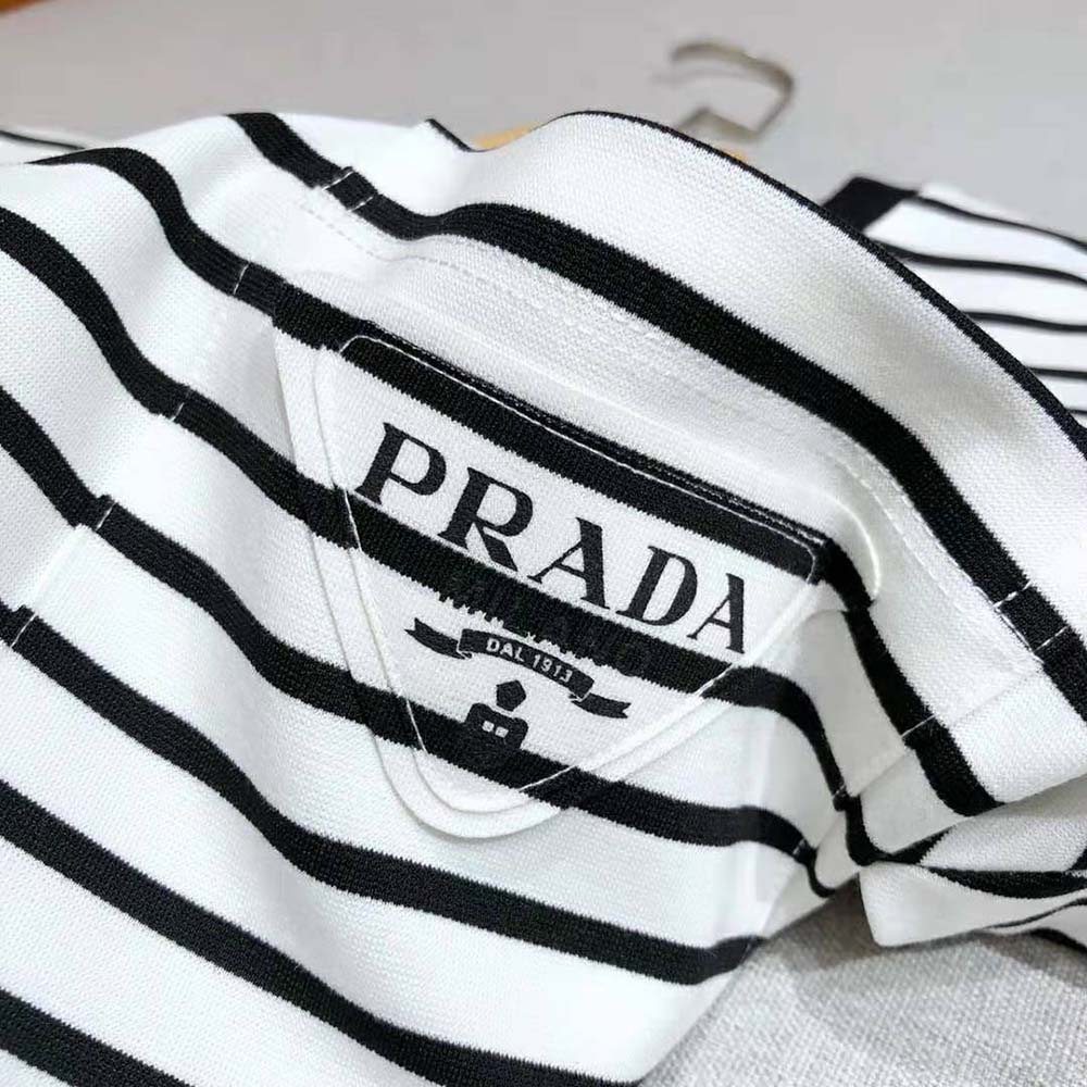 Prada Women Cotton T-shirt with Overprinted Logo - image 7