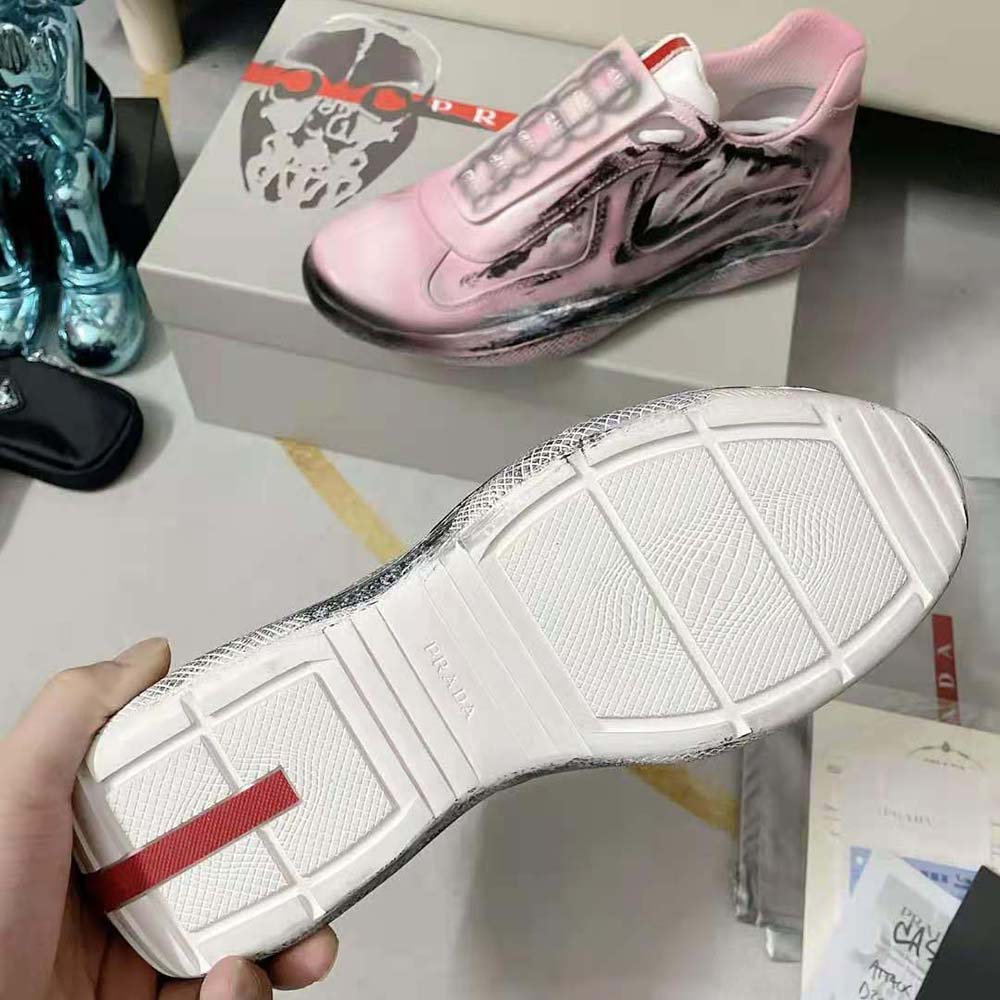 Prada Unisex Cass x Prada Americas Cup D3cay Sneakers-Pink - image 9