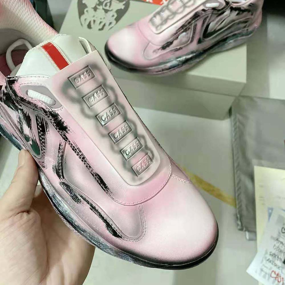 Prada Unisex Cass x Prada Americas Cup D3cay Sneakers-Pink - image 7