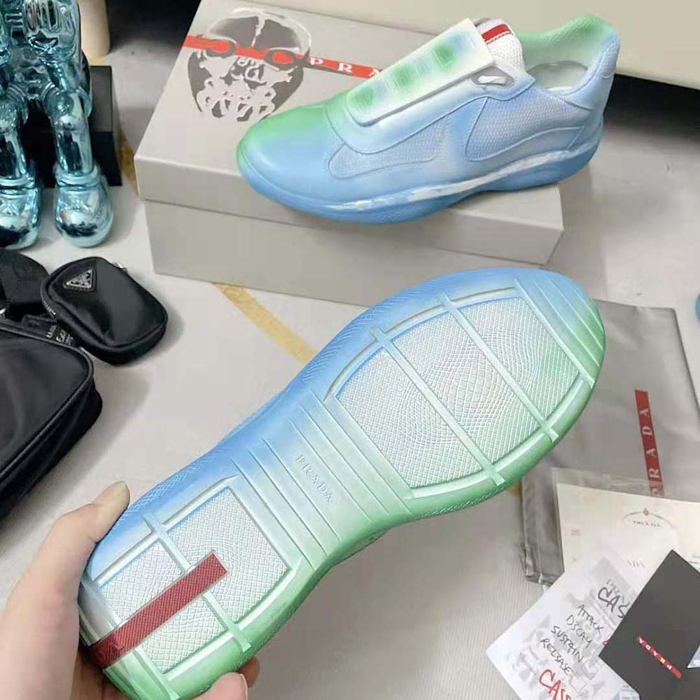 Prada Unisex Cass x Prada Americas Cup Rel3ase Sneakers-Blue - image 9