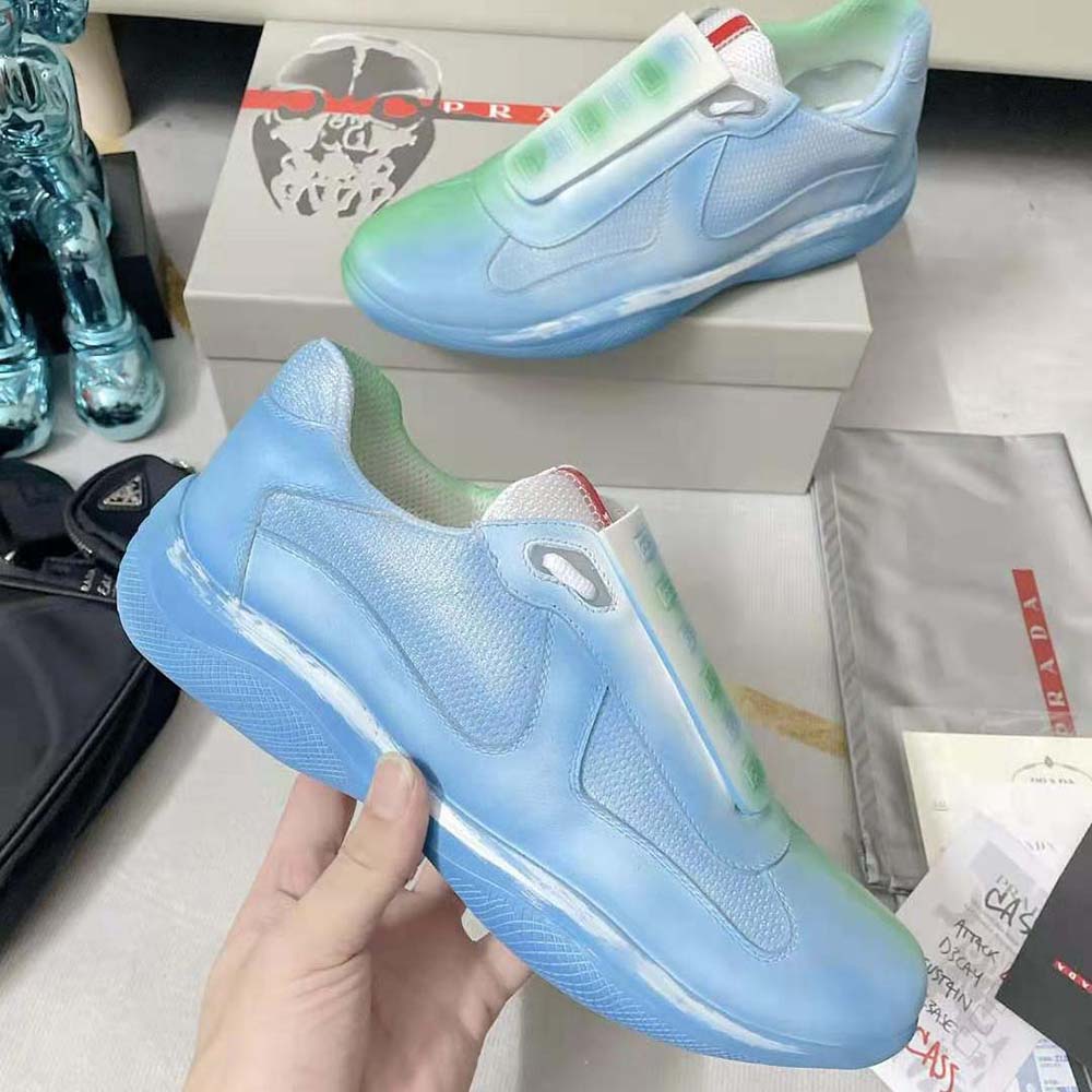 Prada Unisex Cass x Prada Americas Cup Rel3ase Sneakers-Blue - image 6