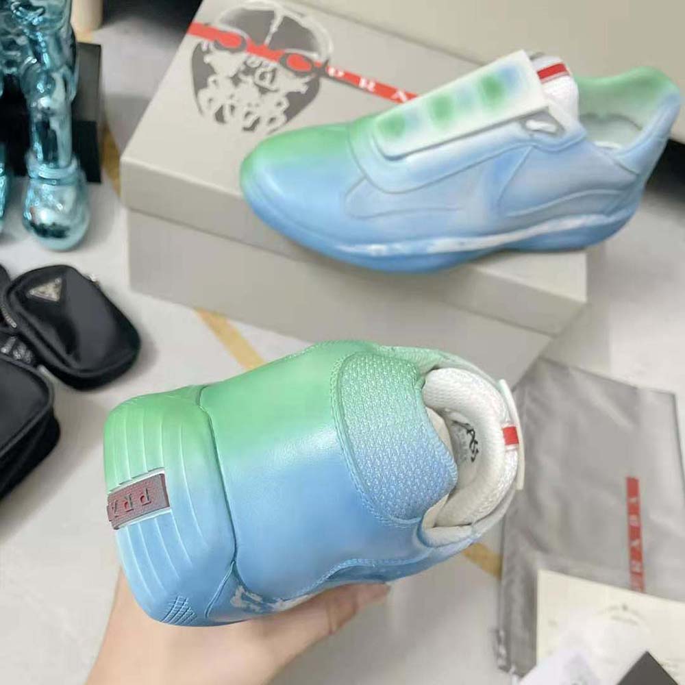 Prada Unisex Cass x Prada Americas Cup Rel3ase Sneakers-Blue - image 8
