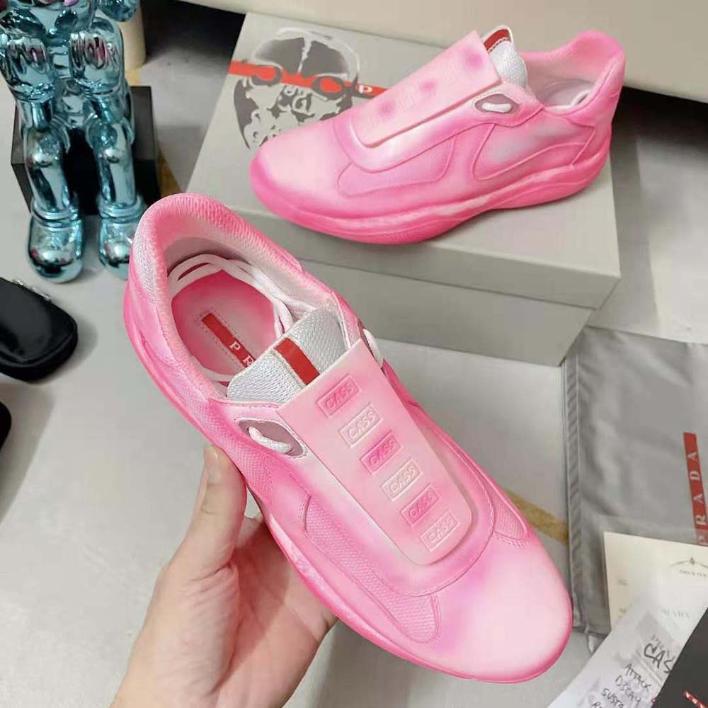 Prada Unisex Cass x Prada Americas Cup Rel3ase Sneakers-Pink - image 6