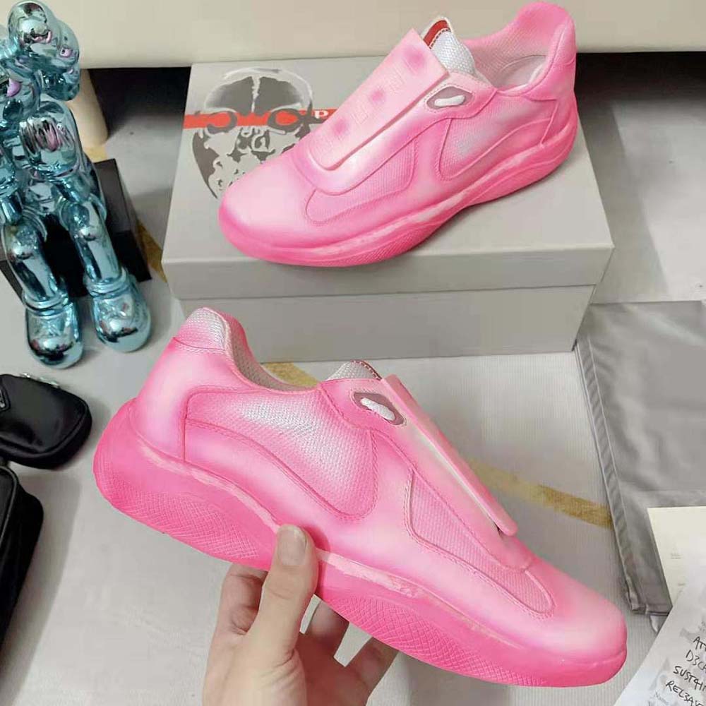 Prada Unisex Cass x Prada Americas Cup Rel3ase Sneakers-Pink - image 5