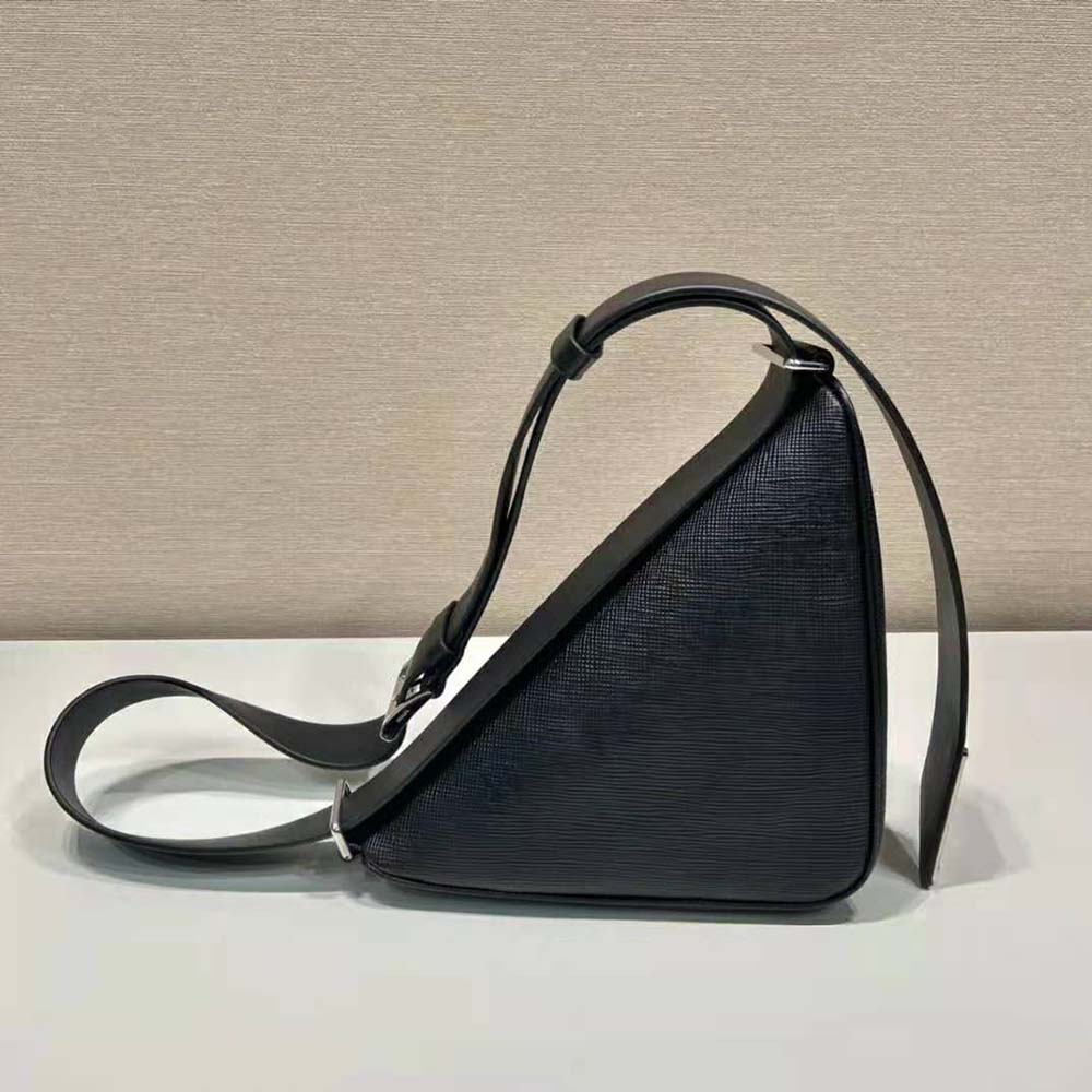 Prada Unisex Saffiano Leather Belt Bag-Black - image 4