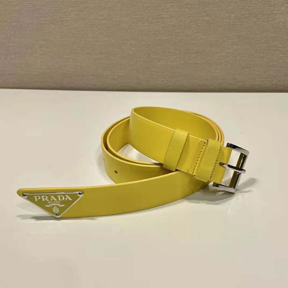 Prada Unisex Saffiano Leather Belt Bag-Yellow - image 6