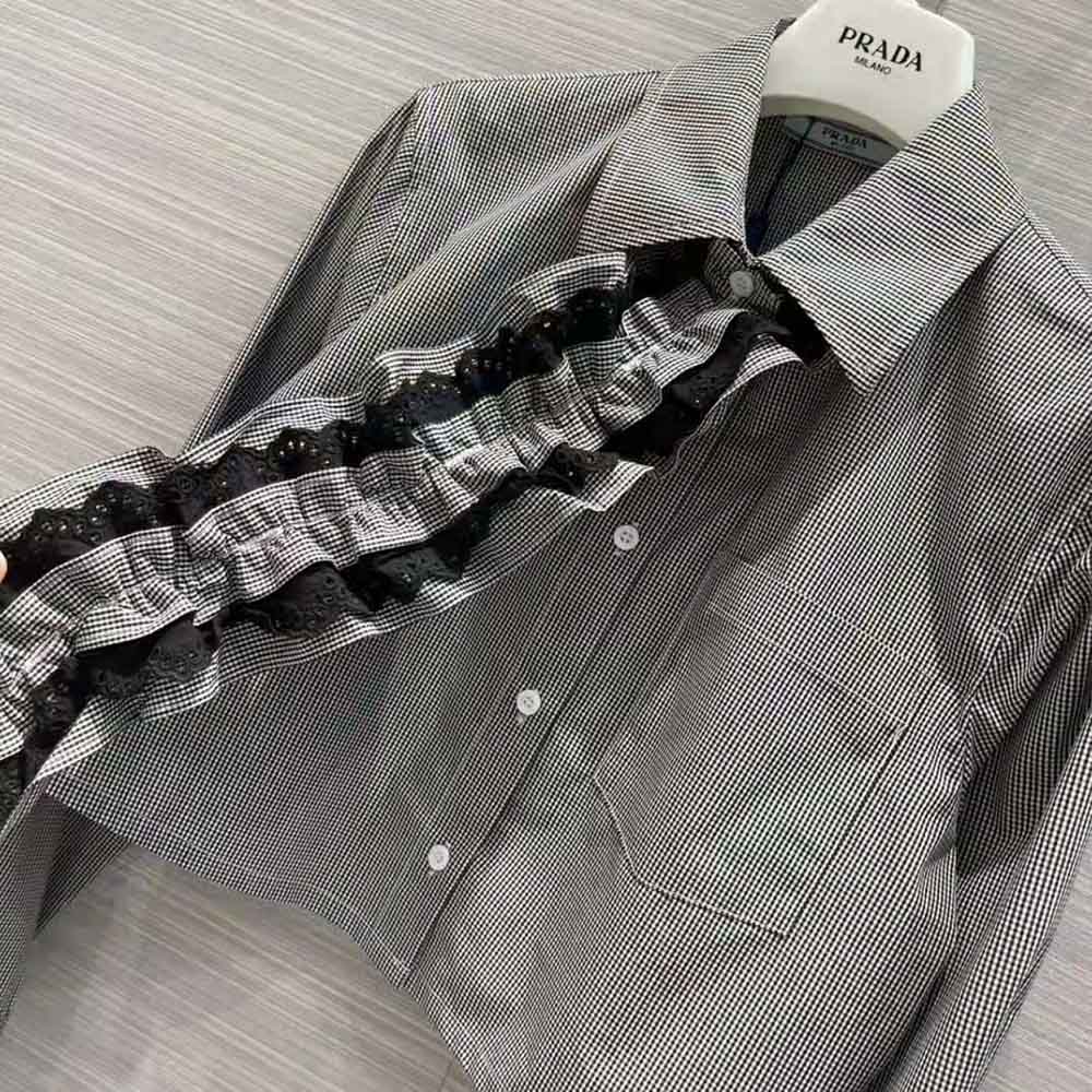 Prada Women Gingham Check Shirt - image 10