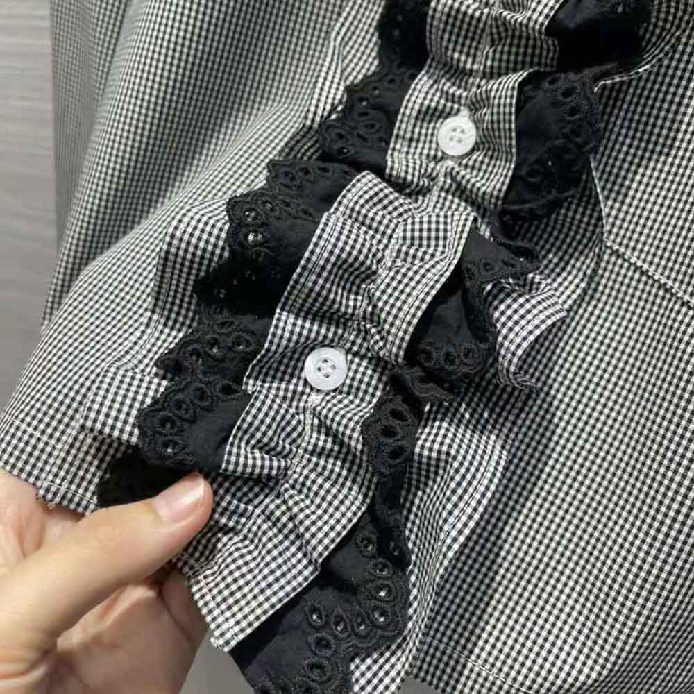 Prada Women Gingham Check Shirt - image 8
