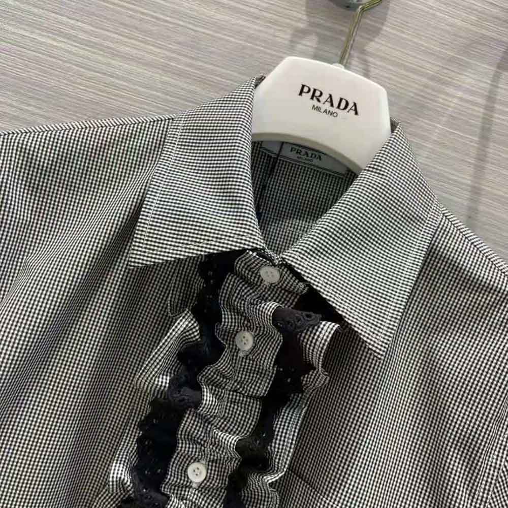 Prada Women Gingham Check Shirt - image 6