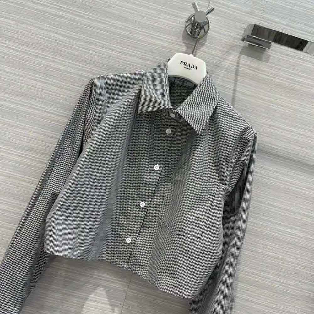 Prada Women Gingham Check Shirt - image 5