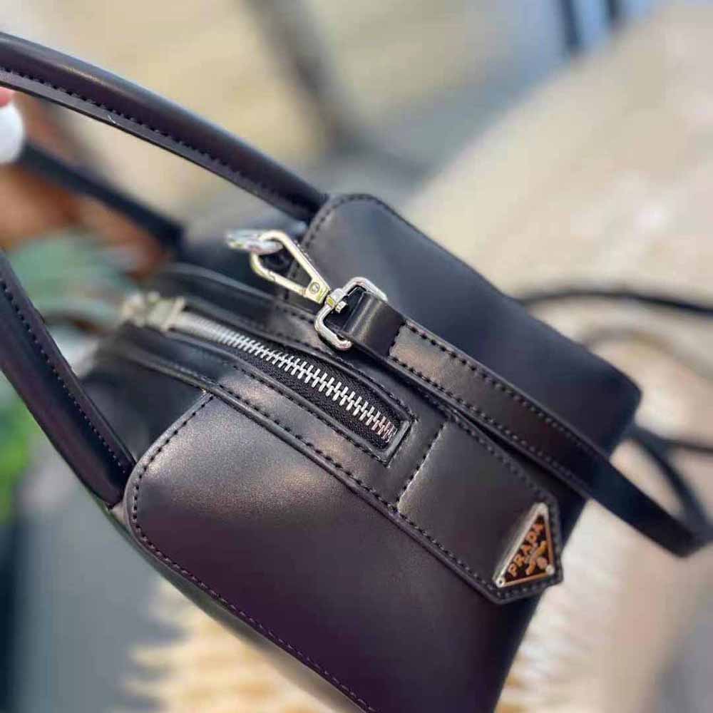 Prada Women Small Leather Handbag-Black - image 6