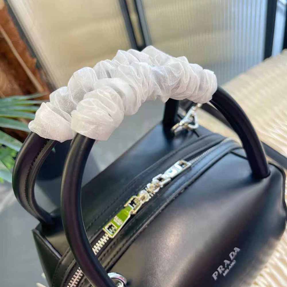 Prada Women Small Leather Handbag-Black - image 9