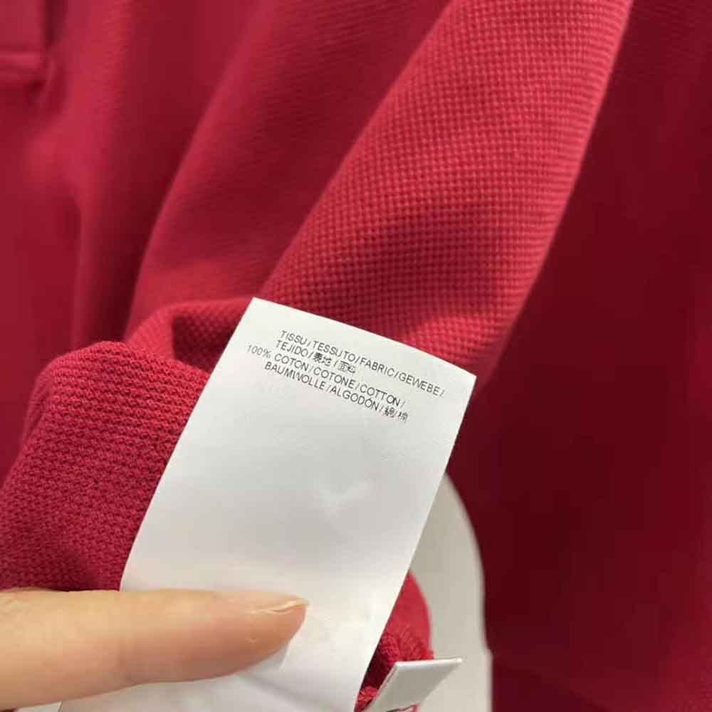 Saint Laurent YSL Women Cropped Polo Shirt in Cotton Piqué-Red - image 9