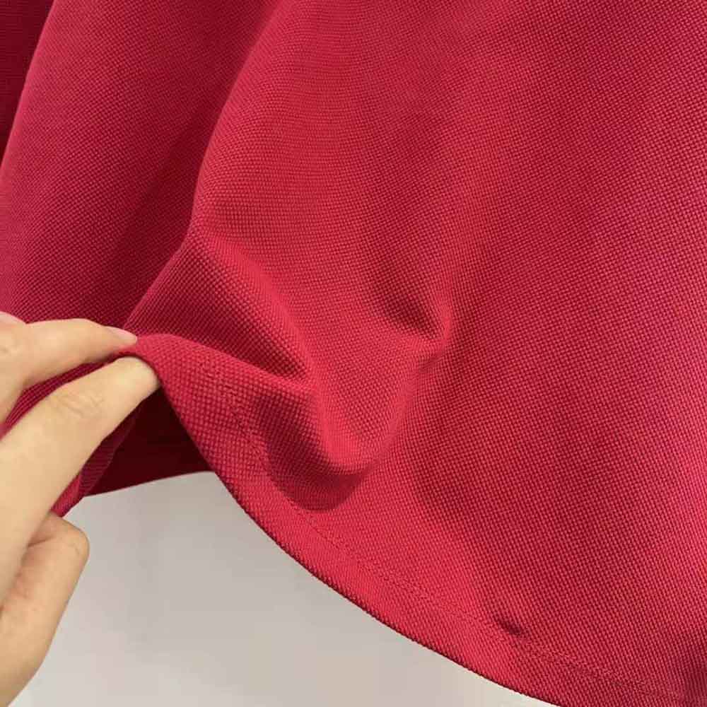Saint Laurent YSL Women Cropped Polo Shirt in Cotton Piqué-Red - image 6