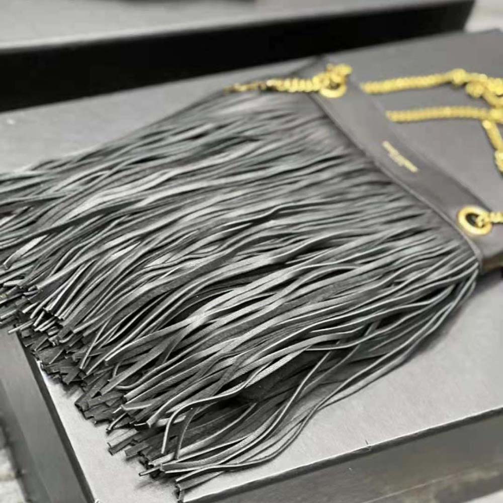 Saint Laurent YSL Women Grace Small Chain Bag in Suede-Black - image 7