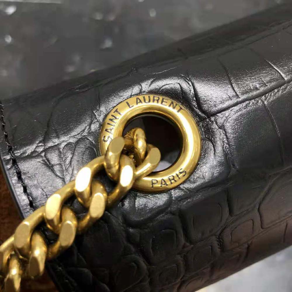 Saint Laurent YSL Women Kate Medium Reversible Chain Bag in Suede and Crocodile-Embossed Leather - image 8