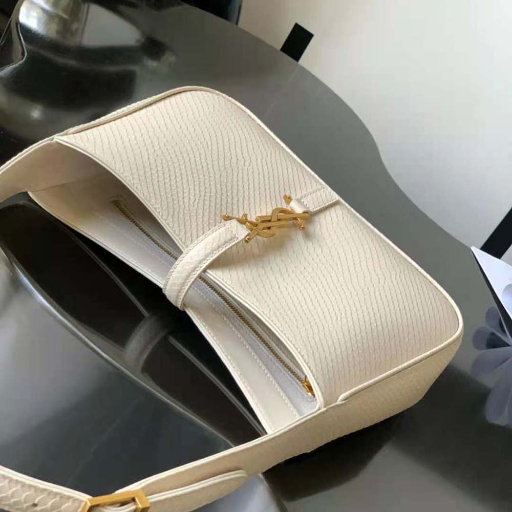Saint Laurent YSL Women Le 5 A 7 Hobo Bag in Python-Beige - image 6