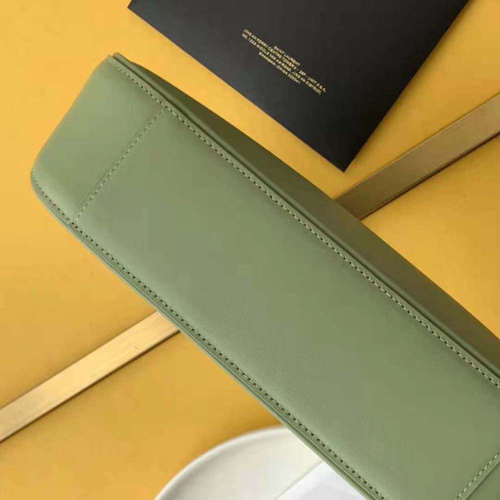 Saint Laurent YSL Women Le 5 A 7 Hobo Bag in Smooth Leather-Lime - image 8