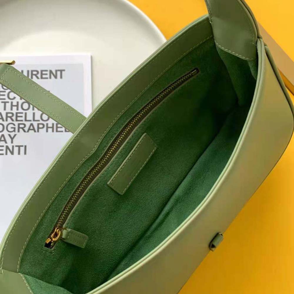 Saint Laurent YSL Women Le 5 A 7 Hobo Bag in Smooth Leather-Lime - image 6