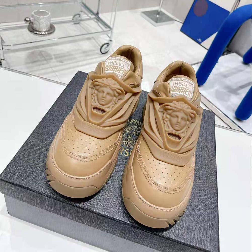 Top view of lace-up detail on Versace Unisex Odissea Sneakers