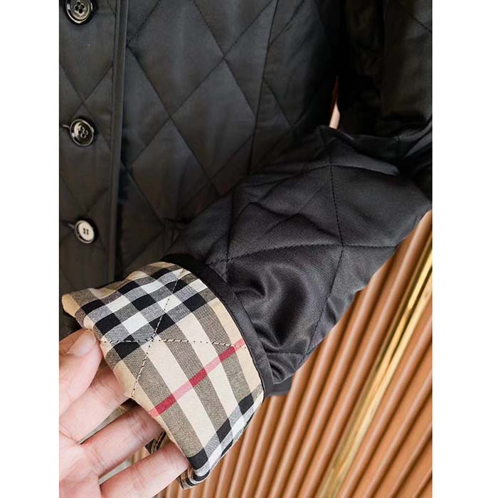 Burberry Women BBR Black Diamond Quilted Thermoregulated Jacket - image 10