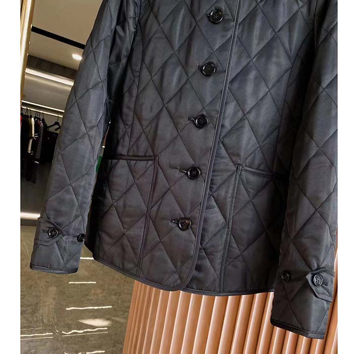 Burberry Women BBR Black Diamond Quilted Thermoregulated Jacket - image 8