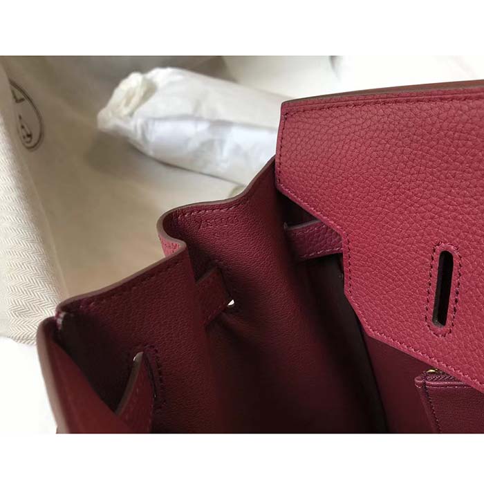Hermes Birkin 30 Bag in Epsom Leather with Gold Hardware-Maroon - image 7