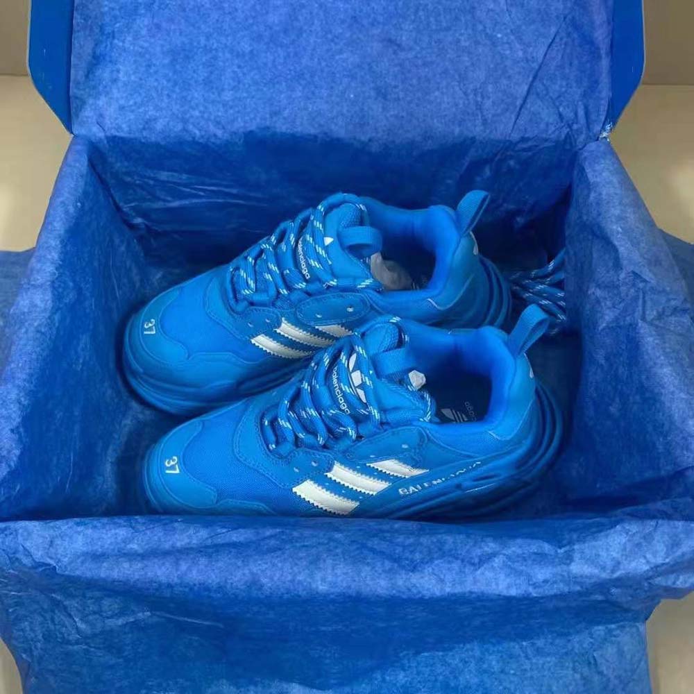Balenciaga Women Balenciaga / Adidas Triple S Sneaker in Blue and White - image 5