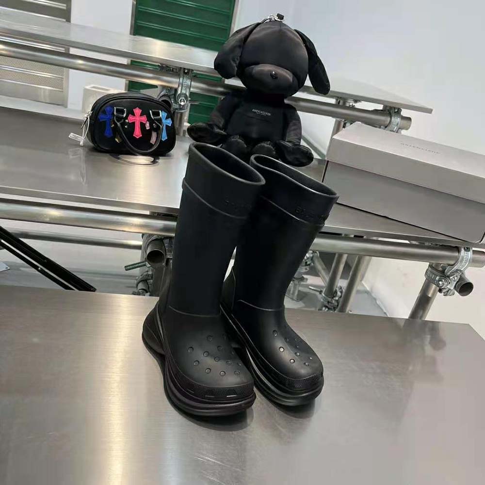 Top-down angle showing silhouette of Balenciaga Women Crocs™ Boot