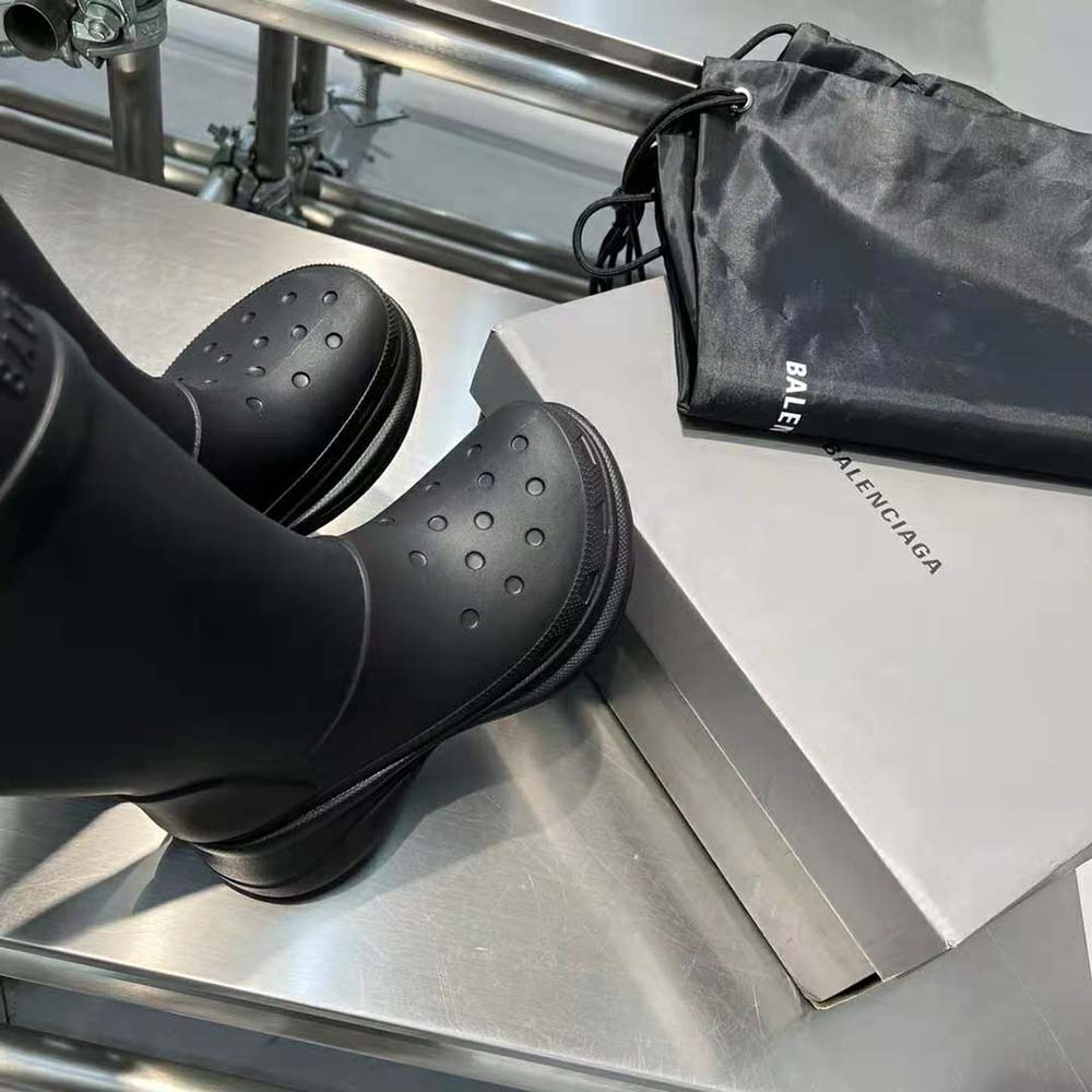 Balenciaga Women Crocs™ Boot in Black Rubber - image 9