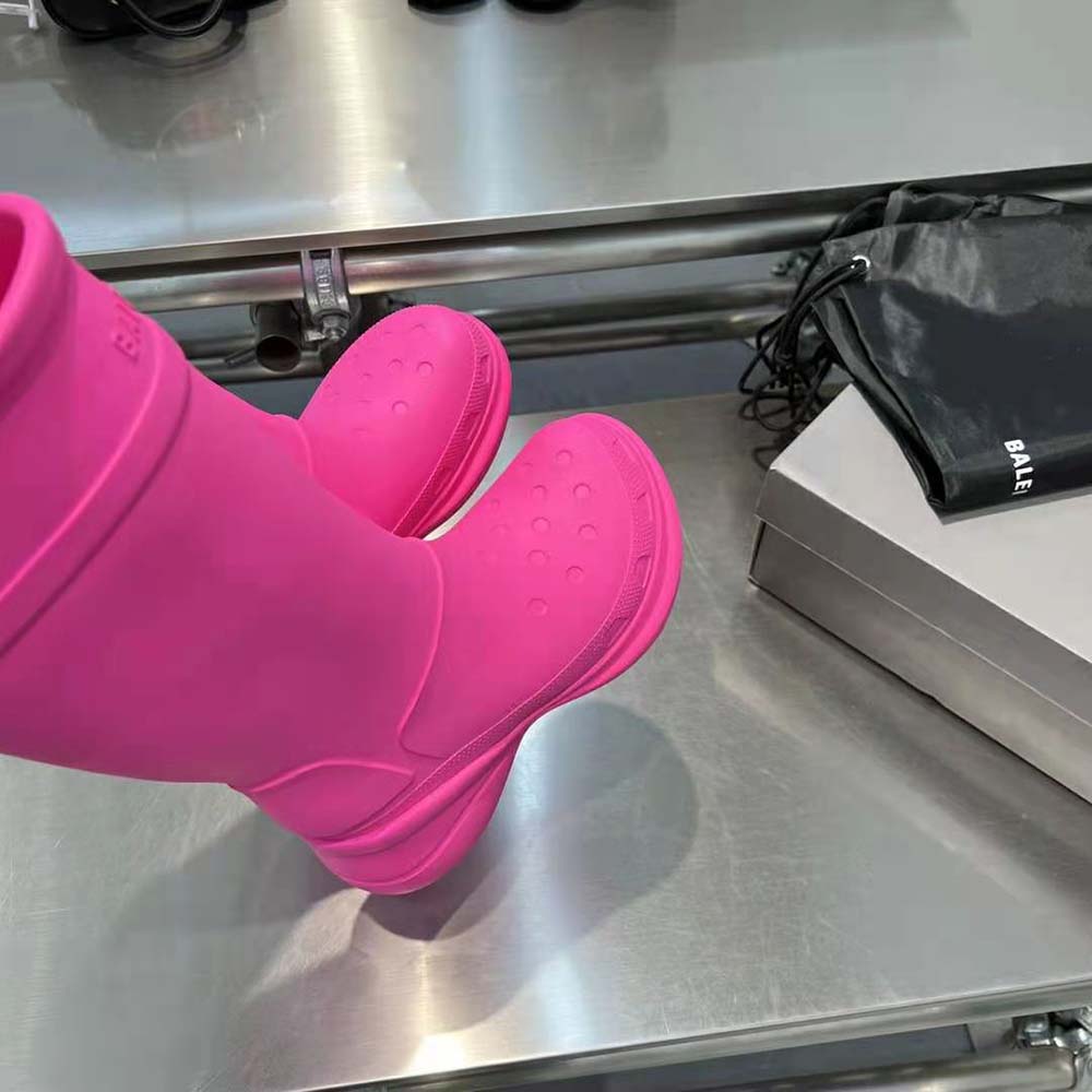 Balenciaga Women Crocs™ Boot in Bright Pink Rubber - image 8