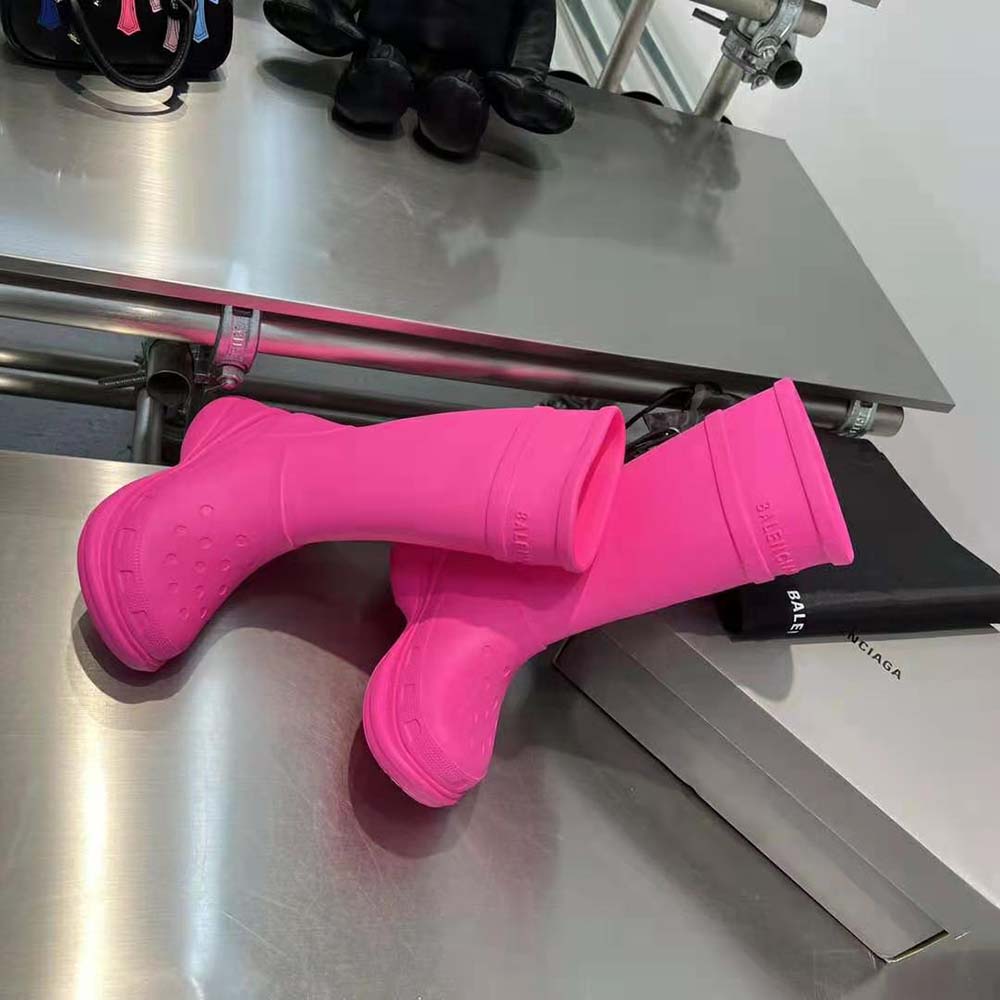 Balenciaga Women Crocs™ Boot in Bright Pink Rubber - image 7