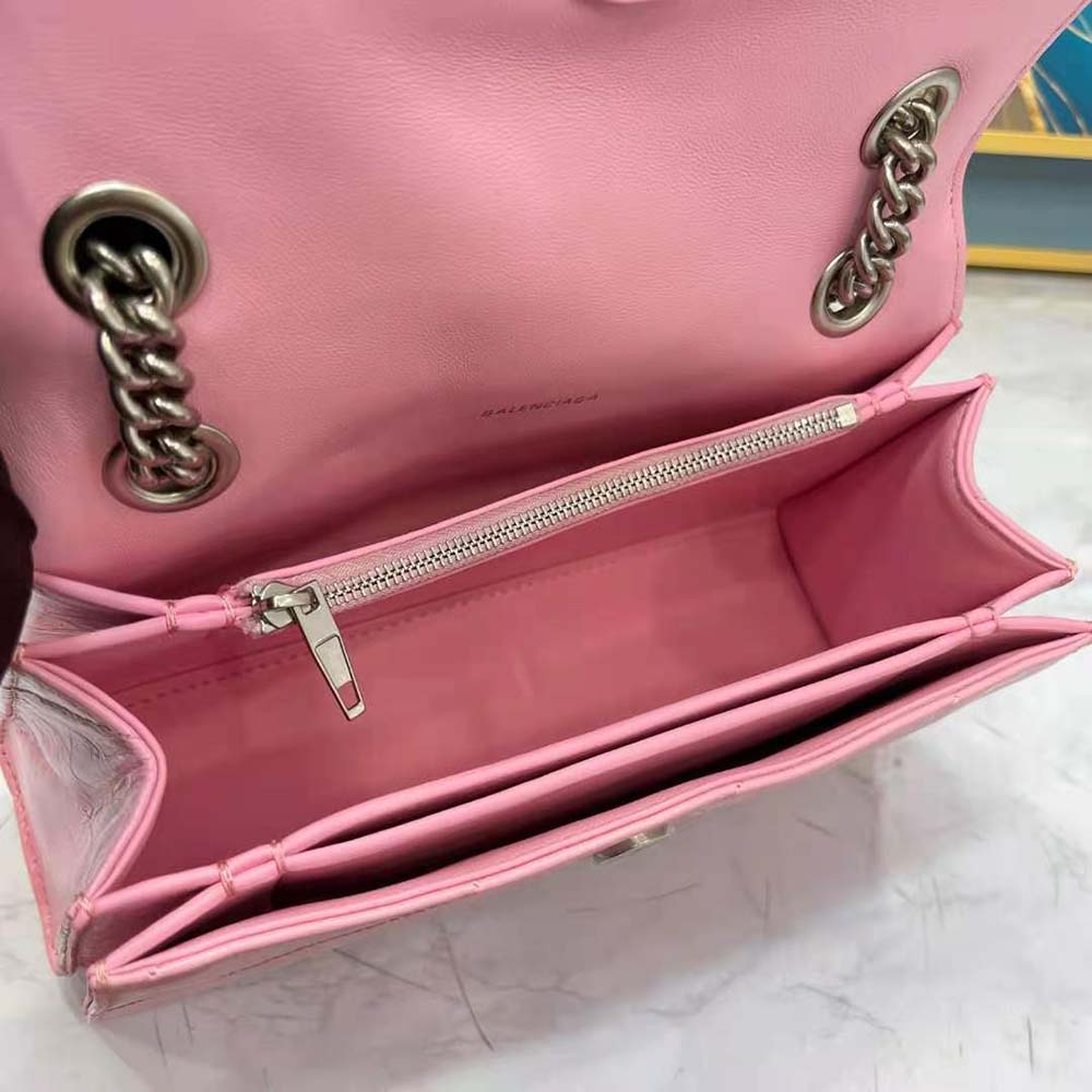 Balenciaga Women Crush Small Chain Bag Quilted in Optic Pink - image 9