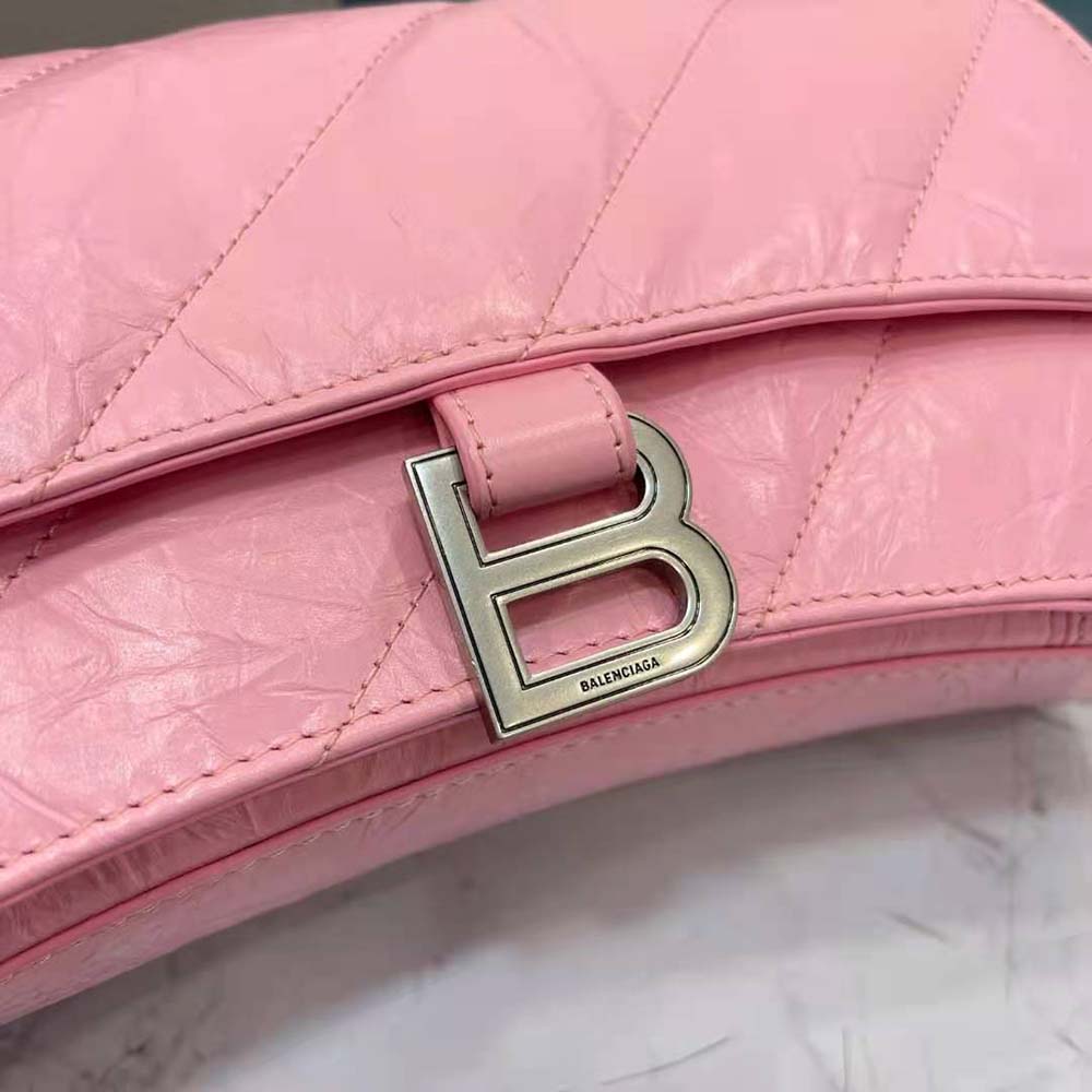 Balenciaga Women Crush Small Chain Bag Quilted in Optic Pink - image 7