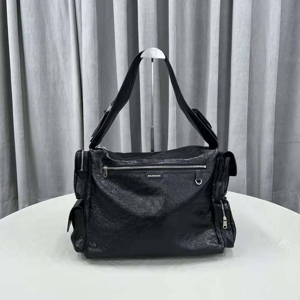 Side profile showing silhouette of Balenciaga Women Superbusy Large Sling Bag