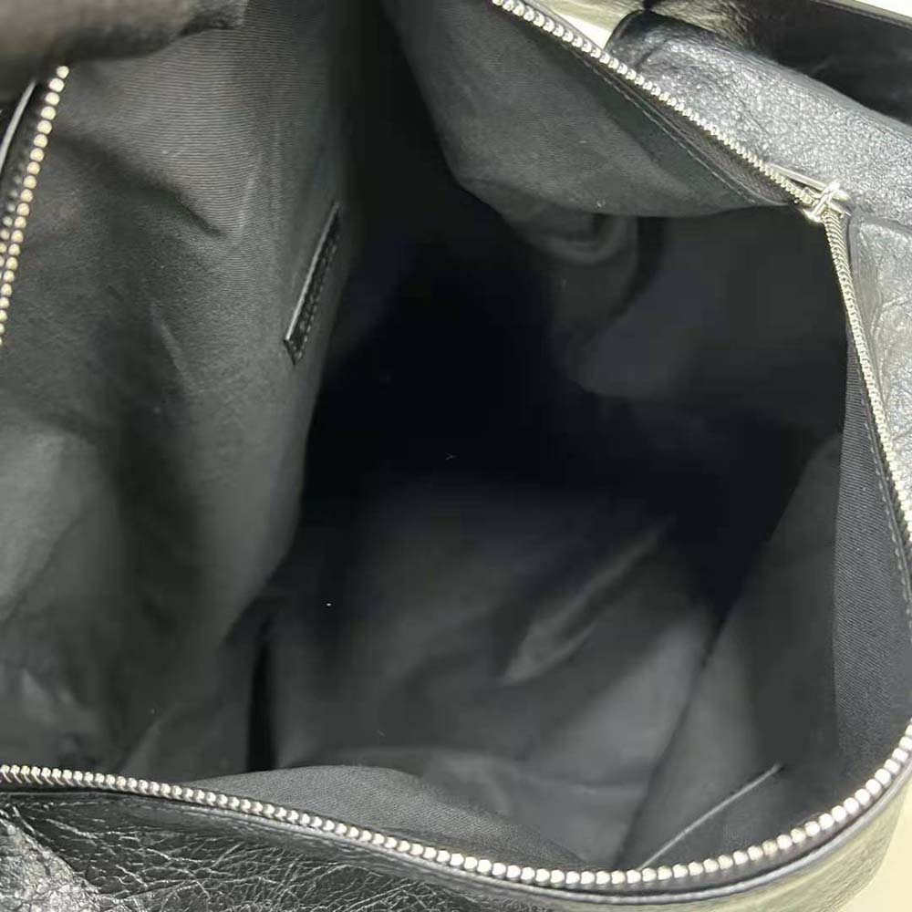 Balenciaga Women Superbusy Large Sling Bag in off Black Arena Lambskin - image 10