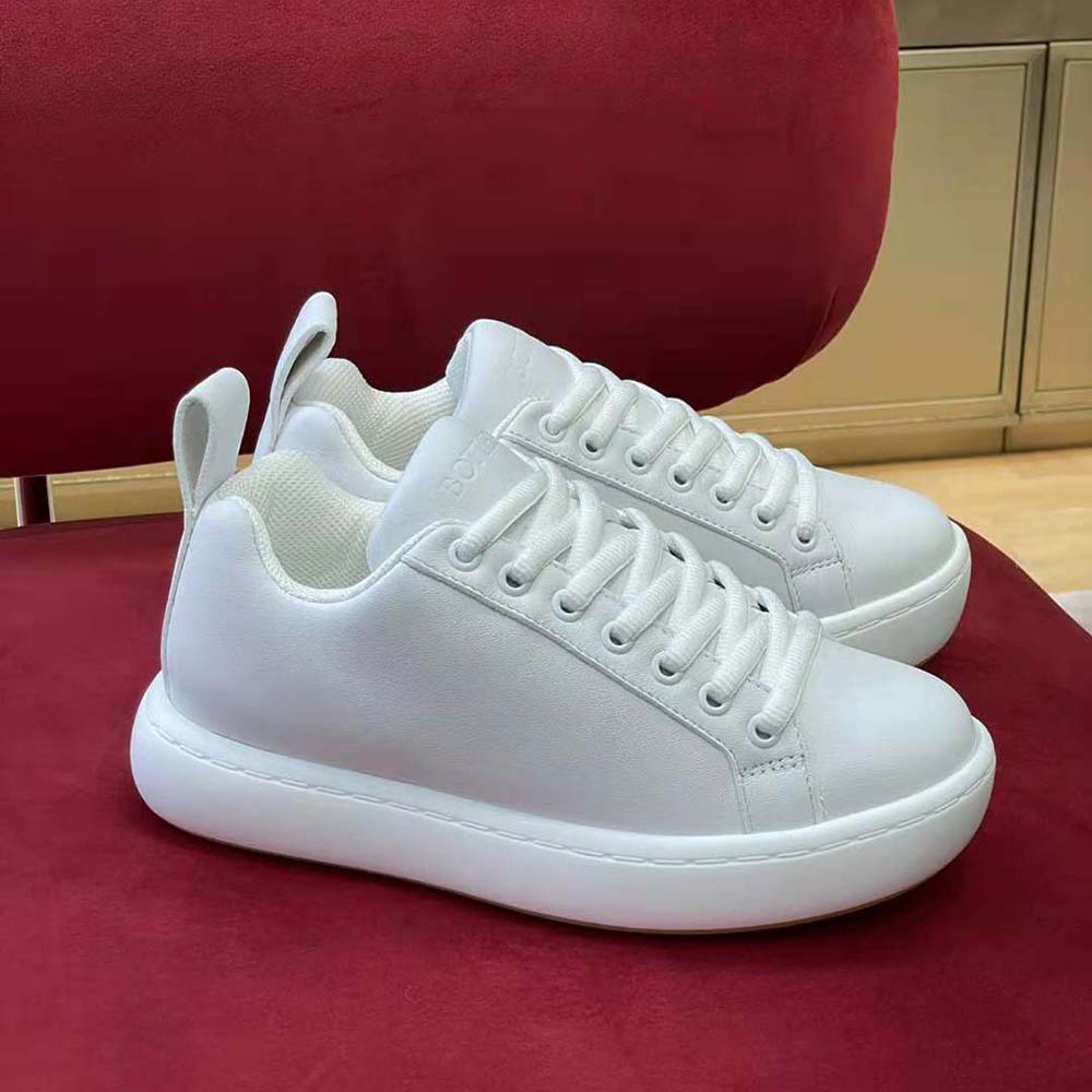 Bottega Veneta Unisex Pillow Sneaker Padded Leather Lace-up Sneakers-Beige - image 4
