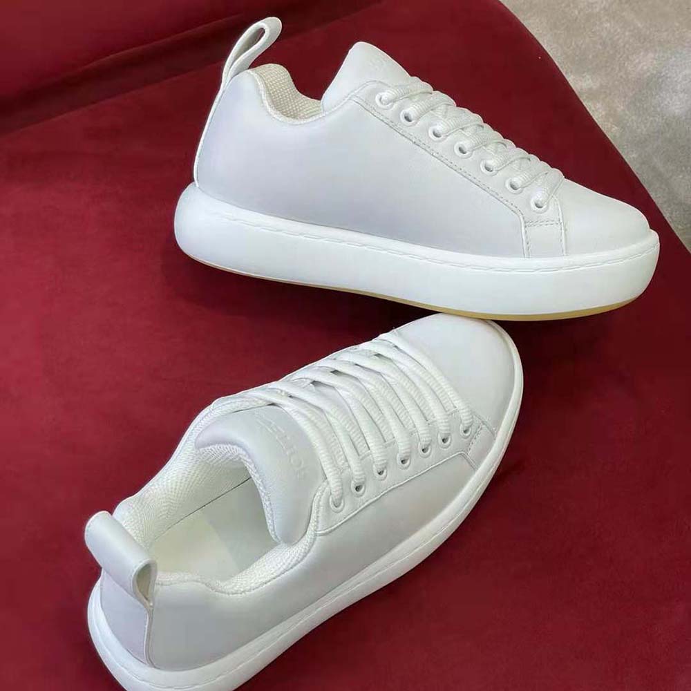 Overhead view showing cushioned sole on Bottega Veneta Unisex Pillow Sneaker beige