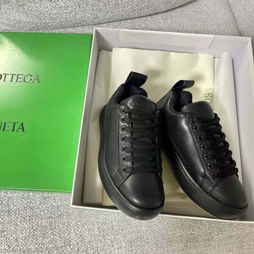 Top-down angle showing silhouette and embossed logo on Bottega Veneta Pillow Sneakers