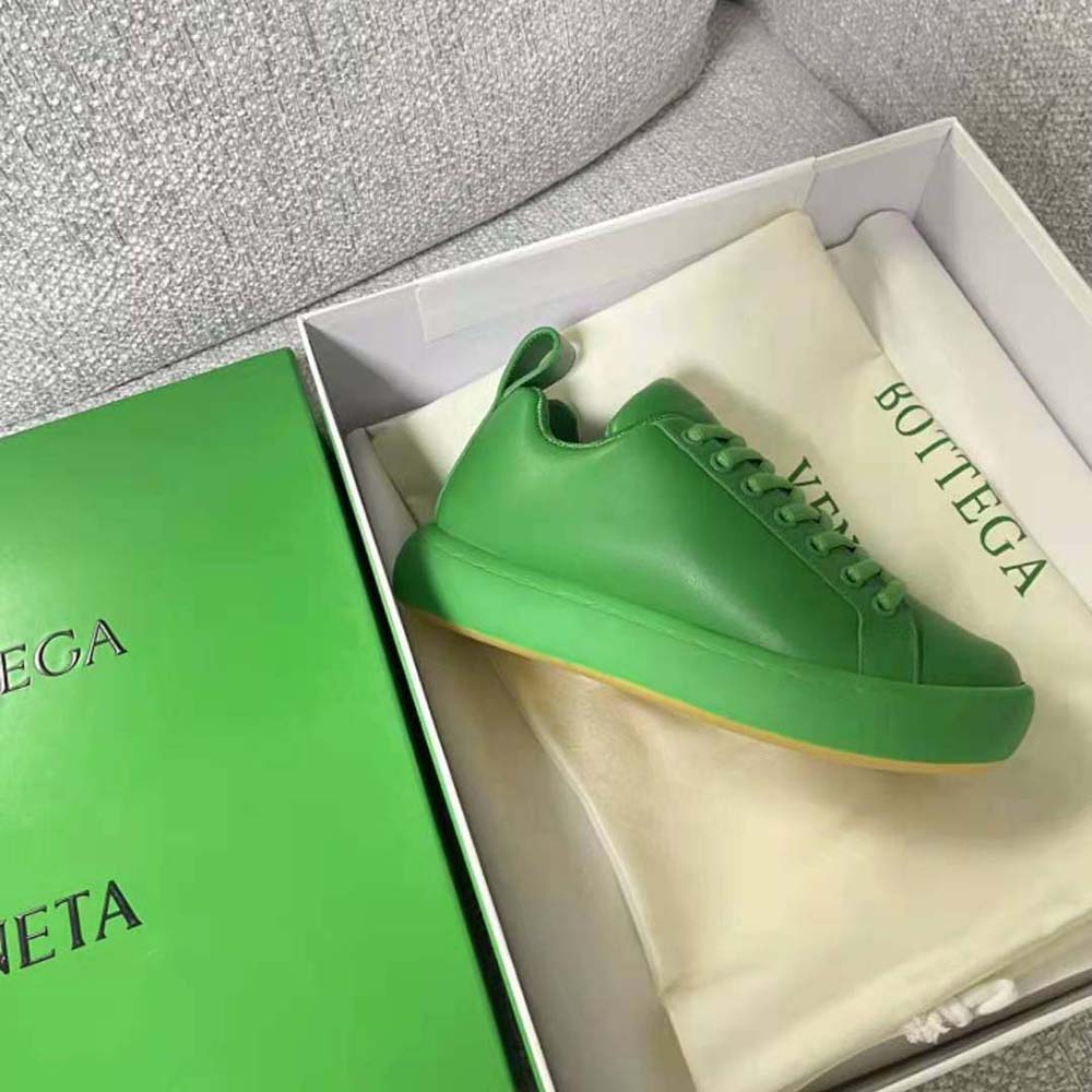 Bottega Veneta Unisex Pillow Sneaker Padded Leather Lace-up Sneakers-Green - image 5