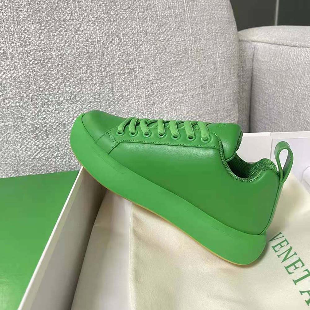 Bottega Veneta Unisex Pillow Sneaker Padded Leather Lace-up Sneakers-Green - image 6