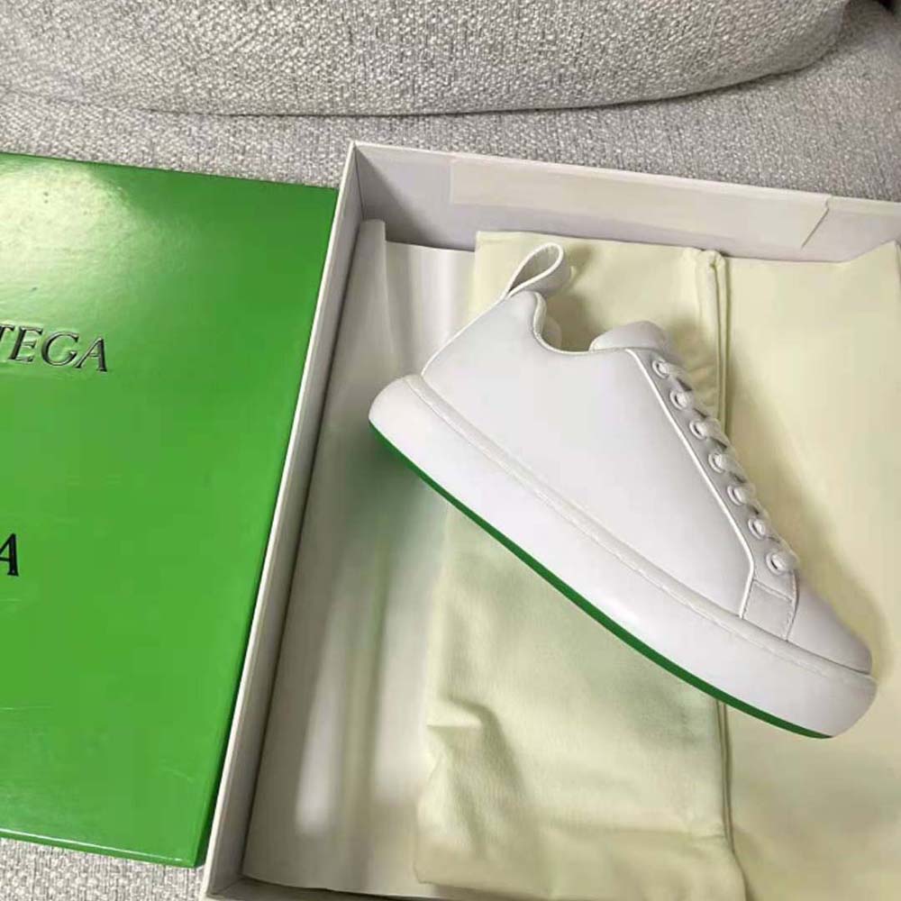Bottega Veneta Unisex Pillow Sneaker Padded Leather Lace-up Sneakers-White - image 7