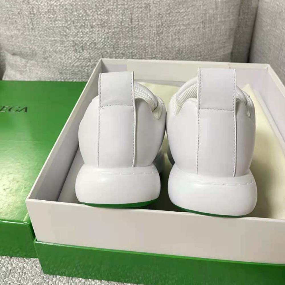 Bottega Veneta Unisex Pillow Sneaker Padded Leather Lace-up Sneakers-White - image 6