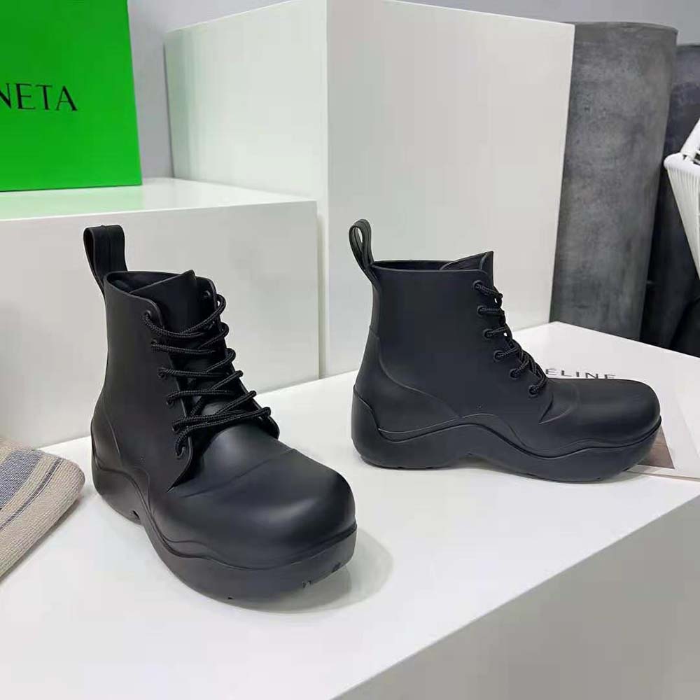 Bottega Veneta Unisex Puddle Lace-Up Ankle Boot-Black - image 7