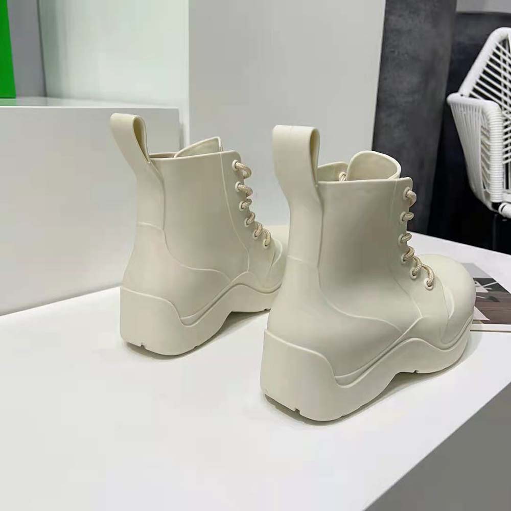 Bottega Veneta Unisex Puddle Lace-Up Ankle Boot-White - image 10