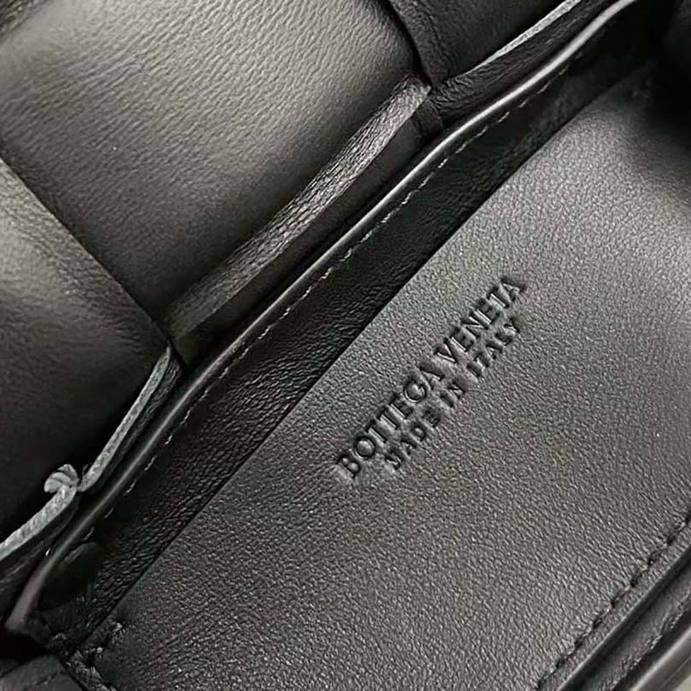 Bottega Veneta Women Candy Padded Cassette Mini Padded Intreccio Leather Cross-Body Bag-Black - image 10