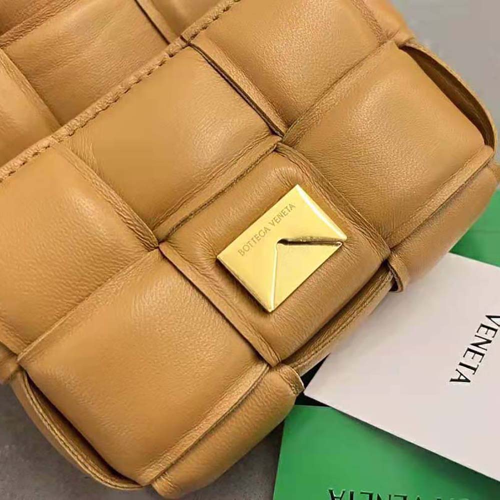 Bottega Veneta Women Candy Padded Cassette Mini Padded Intreccio Leather Cross-Body Bag-Brown - image 8
