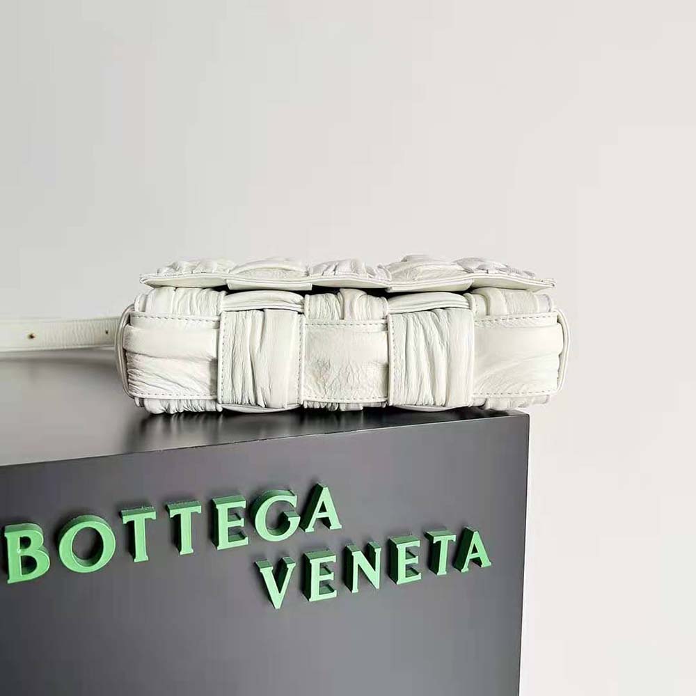 Bottega Veneta Women Cassette Foulard Intreccio Leather Cross-Body Bag - image 5